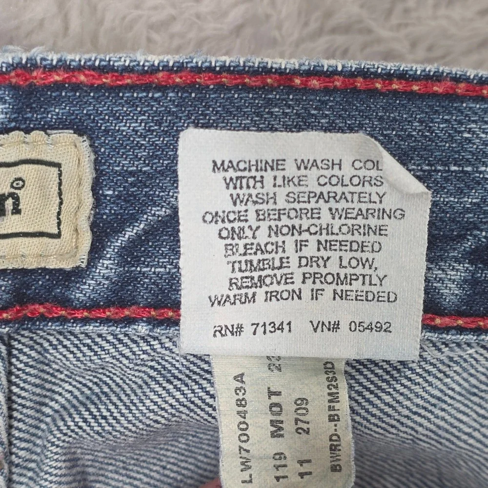 VINTAGE LL Bean Jeans Womens 8 Blue Straight Leg 100% Cotton Classic Denim 90s - Picture 4 of 10